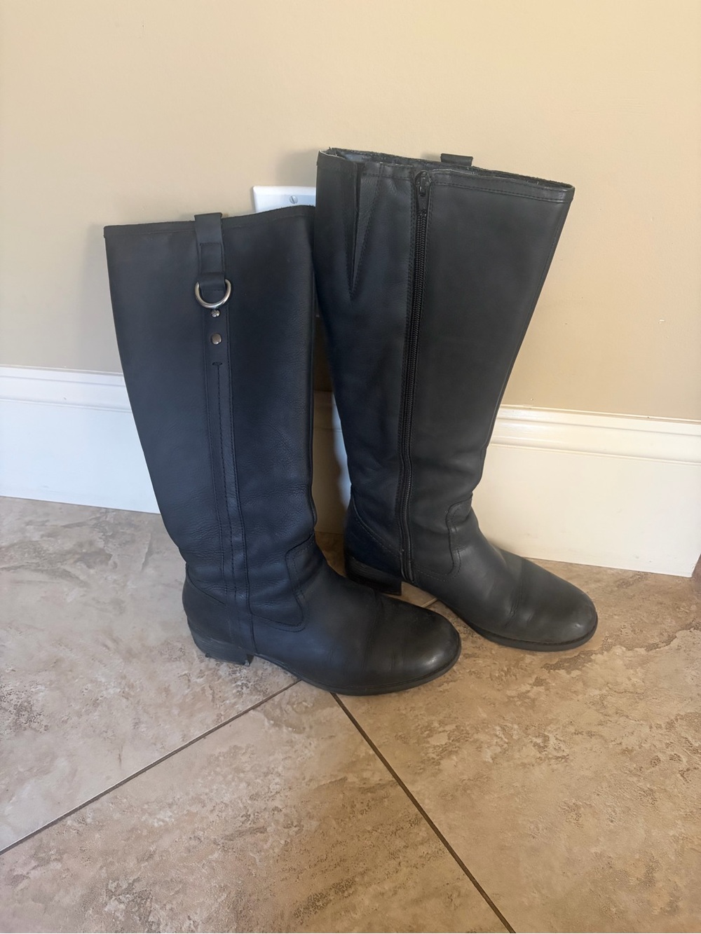 Hush Puppies Waterproof Leather Thinsulate Knee High Riding Boots